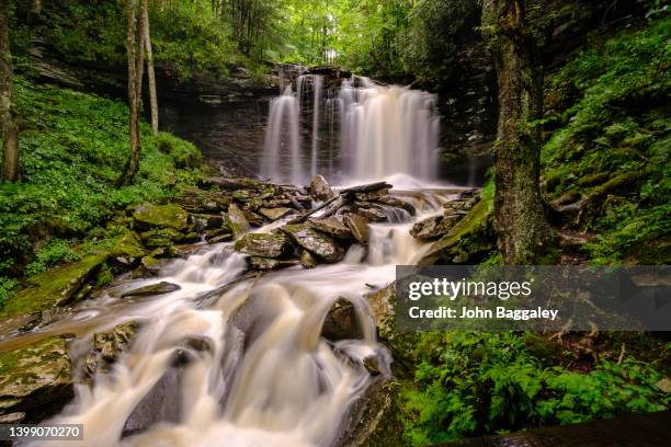 falls of hills creek (middle) - monongahela national forest stock-fotos und bilder