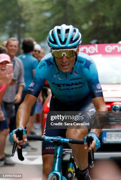 Vincenzo Nibali of Italy and Team Astana – Qazaqstan competes during the 105th Giro d'Italia 2022, Stage 16 a 202km stage from Salò to Aprica 1173m /...