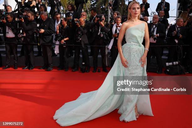 Kimberley Garner attends the 75th Anniversary celebration screening of "The Innocent " during the 75th annual Cannes film festival at Palais des...