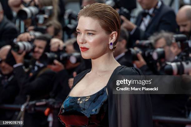 Actress Lea Seydoux attends the 75th Anniversary celebration screening of "The Innocent " during the 75th annual Cannes film festival at Palais des...