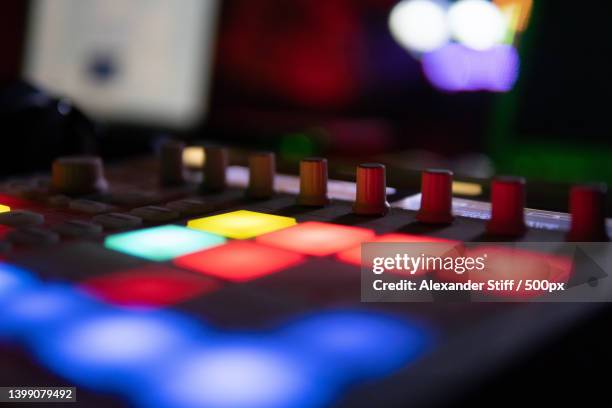 close-up of sound mixer - sound mixer stock pictures, royalty-free photos & images