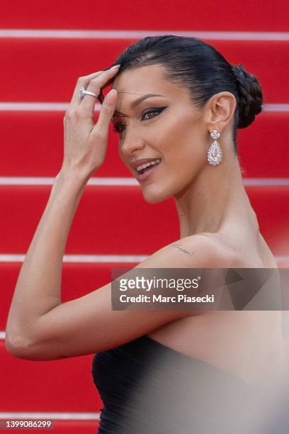 Model Bella Hadid attends the 75th Anniversary celebration screening of "The Innocent " during the 75th annual Cannes film festival at Palais des...