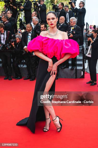 Coco Rocha attends the 75th Anniversary celebration screening of "The Innocent " during the 75th annual Cannes film festival at Palais des Festivals...