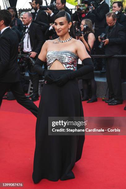 Camélia Jordana attends the 75th Anniversary celebration screening of "The Innocent " during the 75th annual Cannes film festival at Palais des...