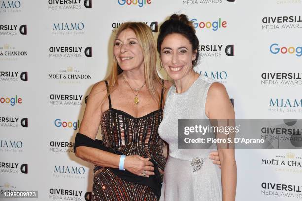 Irene Bozzi and Francesca Vecchioni attend the Diversity Media Awards 2022 at Teatro Franco Parenti on May 24, 2022 in Milan, Italy.