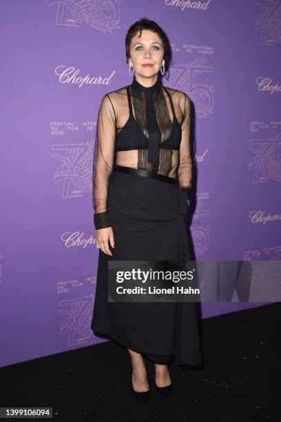 Maggie Gyllenhaal attends the "Cannes 75" Anniversary Dinner during the 75th annual Cannes film festival at on May 24, 2022 in Cannes, France.