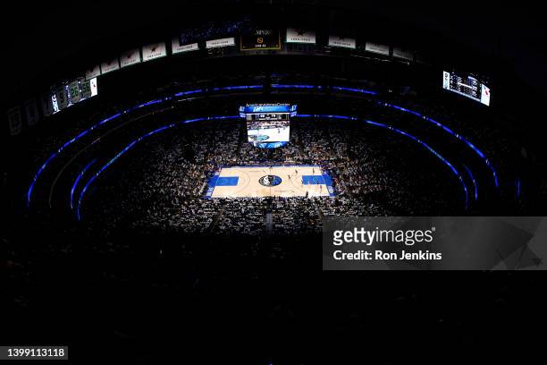 General view of the court during the fourth quarter in Game Four of the 2022 NBA Playoffs Western Conference Finals between the Golden State Warriors...