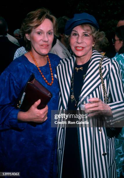 Tammy Grimes and Arlene Francis at the Ed Koch Hosts Tony Awards Party, Gracie Mansion, New York City.