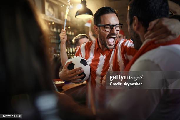 yaaay, they've scored a goal! - world cup stockfoto's en -beelden
