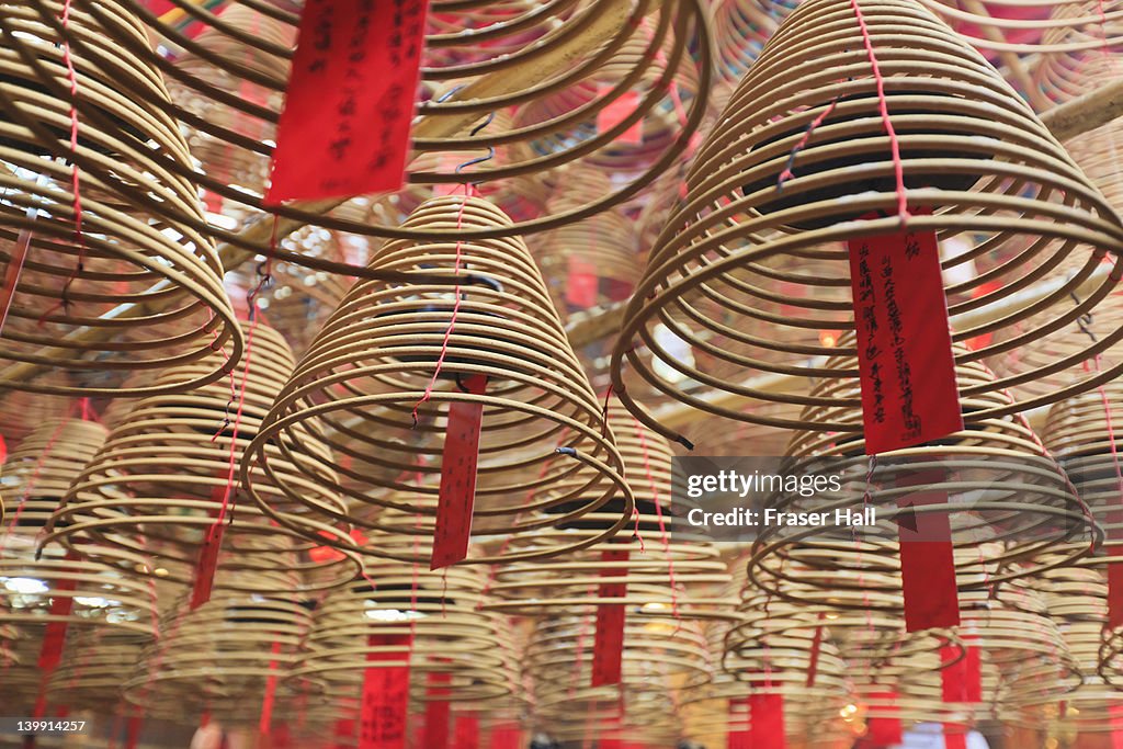 Incense coils, Man Mo Temple, Hong Kong