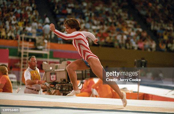 Summer Olympics: USA Mary Lou Retton in action during Women's Individual All-Around competition at Pauley Pavilion. Los Angeles, CA 8/3/1984 CREDIT:...