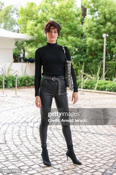 Isabeli Fontana is seen at the Martinez Hotel during the 75th annual Cannes film festival on May 25, 2022 in Cannes, France.