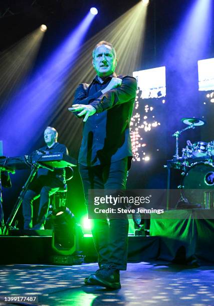 Andy McClusky of Orchestral Manoeuvres In The Dark performs at Fox Theater on May 24, 2022 in Oakland, California.
