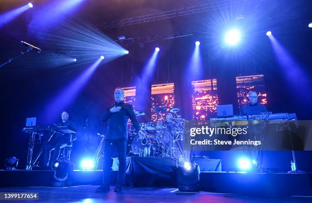 Andy McClusky of Orchestral Manoeuvres In The Dark performs at Fox Theater on May 24, 2022 in Oakland, California.