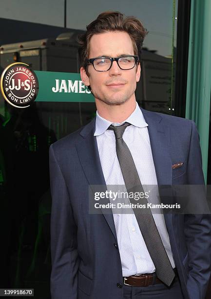 Actor Matthew Bome with Jameson prior to the 2012 Film Independent Spirit Awards at Santa Monica Pier on February 25, 2012 in Santa Monica,...