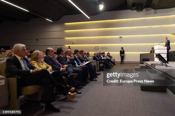 The Governor of the Bank of Spain, Pablo Hernandez de Cos; on his arrival at the debate 'From Covid-19 to the War in Ukraine: European macroeconomic...