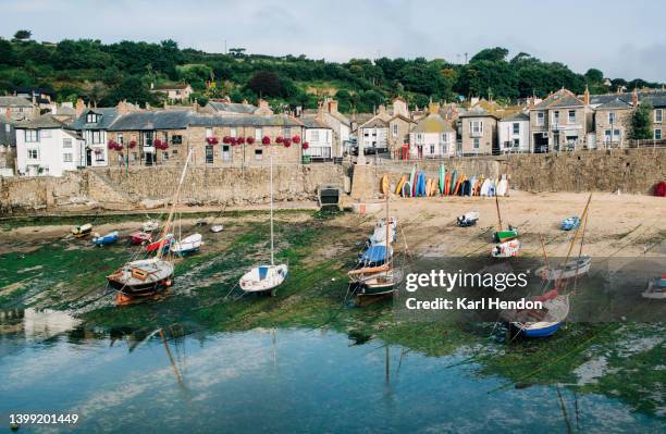 mousehole - fishing village, cornwall uk - fishing village stock pictures, royalty-free photos & images