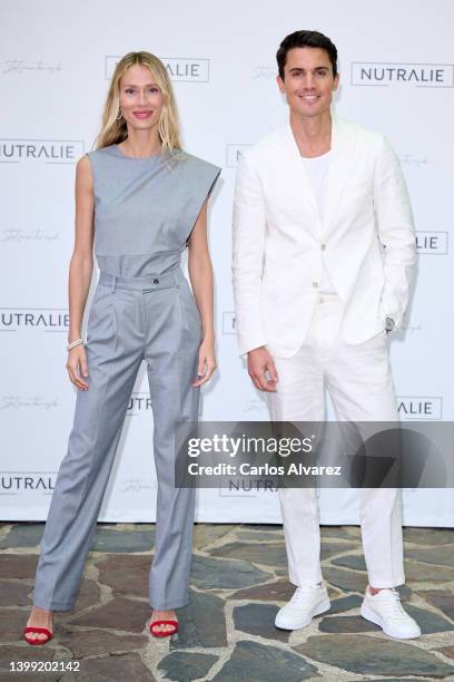 Actor Alex Gonzalez and actress Vanesa Lorenzo present 'Nutralie' at the Fortuny Home Club on May 25, 2022 in Madrid, Spain.