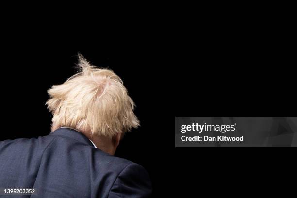 Prime Minister Boris Johnson returns to 10 Downing Street from the House of Commons following PMQs on May 25, 2022 in London, England. Boris Johnson...