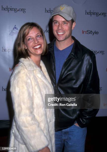 Brad Rowe and Lisa Fiori at the AOL & In Style Magazine Host Launch of the AOL's 'Helping Hands' Holiday Initiative, Track 16 Gallery at Bergamot...