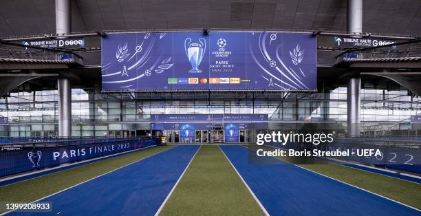 General view at Stade de France ahead of the UEFA Champions League final match between Liverpool FC and Real Madrid at Stade de France on May 25,...