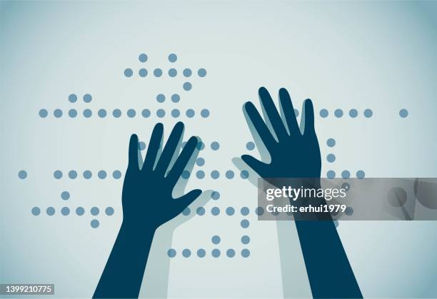 braille reading - braille stock illustrations