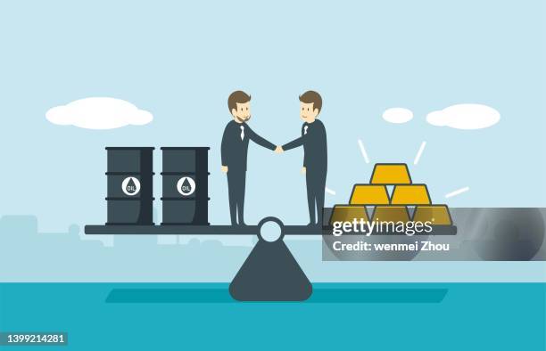seesaw trading - solid gold stock illustrations
