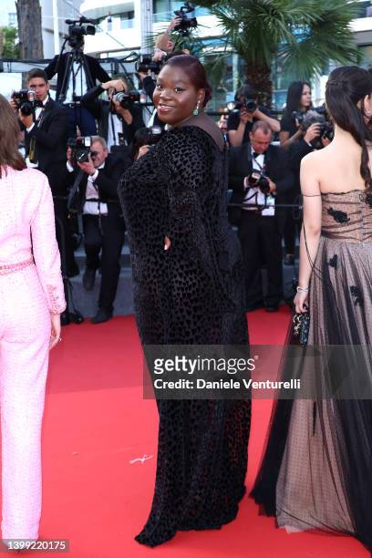 Déborah Lukumuena attends the screening of "Elvis" during the 75th annual Cannes film festival at Palais des Festivals on May 25, 2022 in Cannes,...