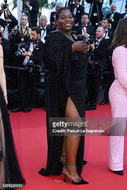 Déborah Lukumuena attends the screening of "Elvis" during the 75th annual Cannes film festival at Palais des Festivals on May 25, 2022 in Cannes,...