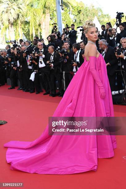 Elsa Hosk attends the screening of "Elvis" during the 75th annual Cannes film festival at Palais des Festivals on May 25, 2022 in Cannes, France.