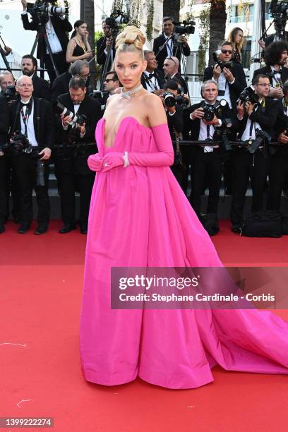 Elsa Hosk attends the screening of "Elvis" during the 75th annual Cannes film festival at Palais des Festivals on May 25, 2022 in Cannes, France.