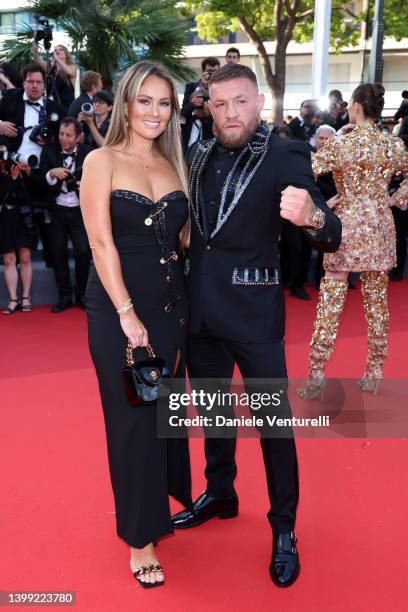 Dee Devlin and Conor McGregor attend the screening of "Elvis" during the 75th annual Cannes film festival at Palais des Festivals on May 25, 2022 in...