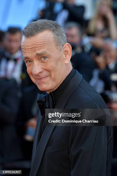 Tom Hanks attends the screening of "Elvis" during the 75th annual Cannes film festival at Palais des Festivals on May 25, 2022 in Cannes, France.