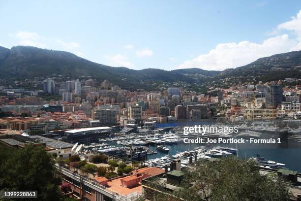 General view of the harbour during previews ahead of Round 5:Monte Carlo of the Formula 2 Championship at Circuit de Monaco on May 25, 2022 in...