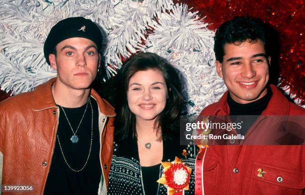 Brian Austin Green, Tiffany Amber Thiessen and Mario Lopez at the Hollywood Christmas Parade, KTLA Studios, Hollywood.