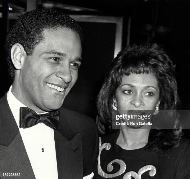 Bryant Gumbel and June Baranco at the 35th Anniversary Party for Playboy Magazine, Windows of the World, New York City.