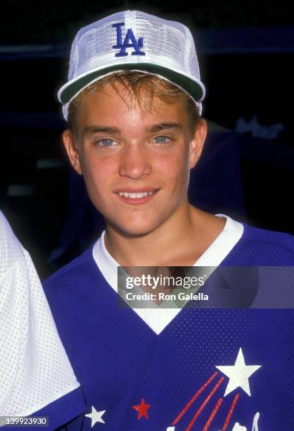 Chad Allen at the 1988 'Hollywood Stars Night' Celebrity Baseball Game, Dodger Stadium, Los Angeles.
