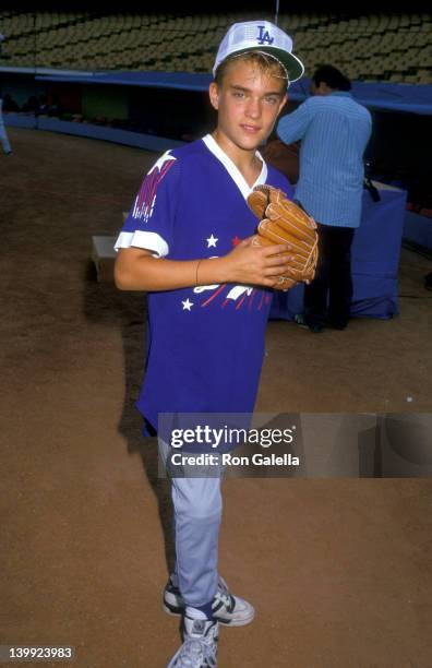 Chad Allen at the 1988 'Hollywood Stars Night' Celebrity Baseball Game, Dodger Stadium, Los Angeles.