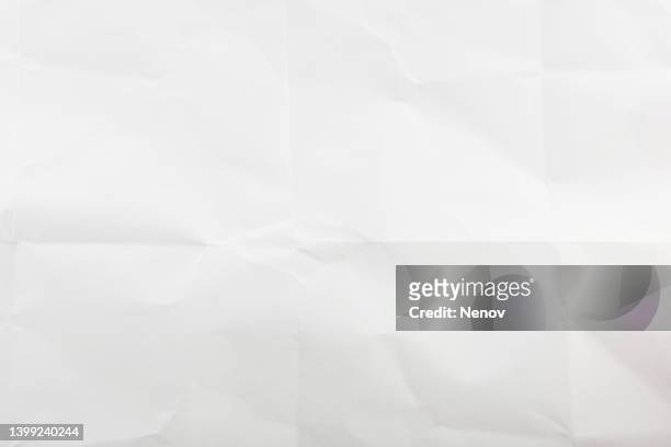 white wrinkle paper texture background - gefältelt stock-fotos und bilder