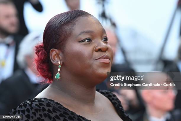 Déborah Lukumuena attends the screening of "Elvis" during the 75th annual Cannes film festival at Palais des Festivals on May 25, 2022 in Cannes,...