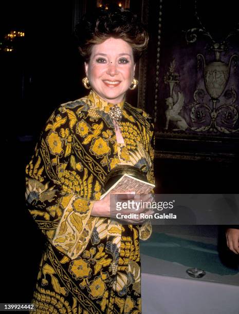 Cindy Adams at the Friars Club Roasts Alan King , Waldorf-Astoria Hotel, New York City.