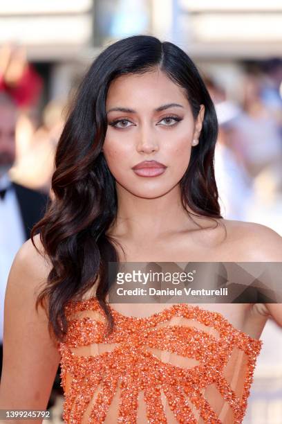 Cindy Kimberly attends the screening of "Elvis" during the 75th annual Cannes film festival at Palais des Festivals on May 25, 2022 in Cannes, France.