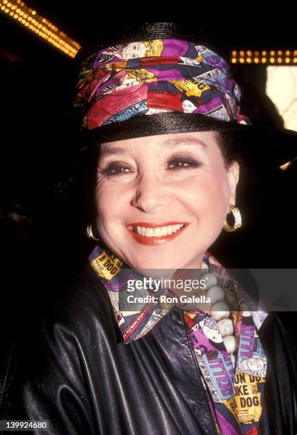 Cindy Adams at the Opening Night of 'Guys & Dolls', Martin Beck Theatre, New York City.