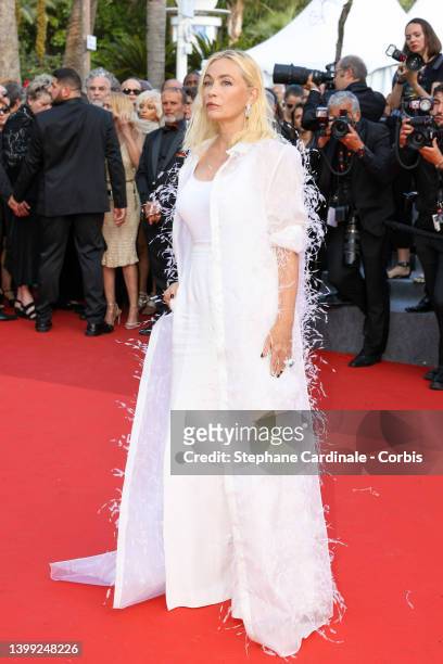 Emmanuelle Beart attends the screening of "Elvis" during the 75th annual Cannes film festival at Palais des Festivals on May 25, 2022 in Cannes,...