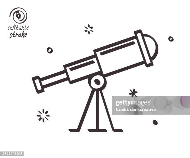 playful line illustration for astronomy & space sciences - exploring the unknown stock illustrations