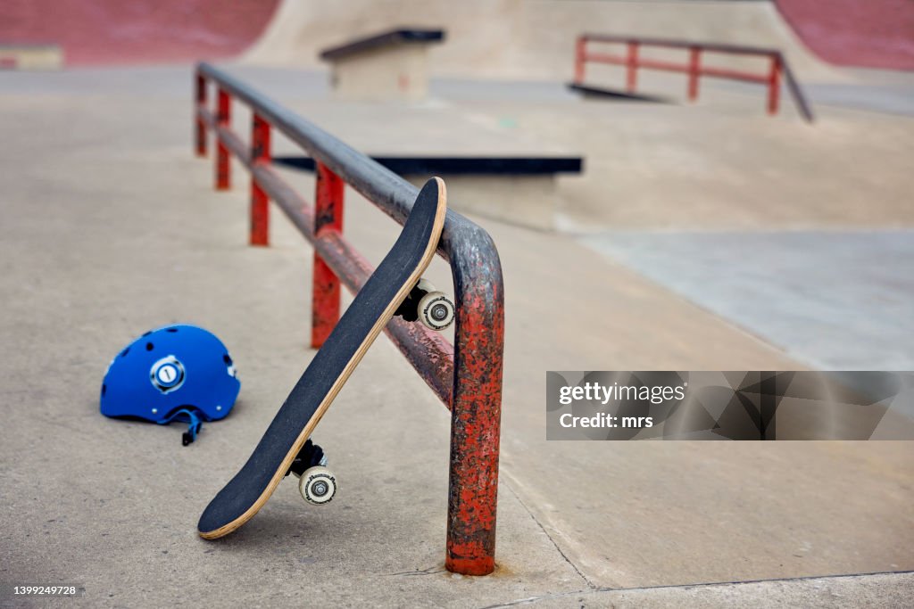 Skateboard at skateboard park