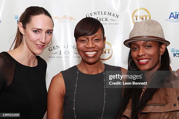 Ruth Riley, Tina Thompson and Swing Cash attend the 10th Annual Kenny The Jet Smith NBA All-Star Bash, hosted by Mary J. Blige on February 24, 2012...