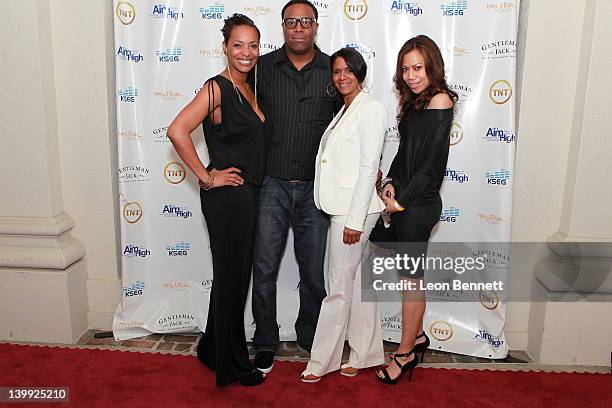 Valencia, Cedric Ceballos, Monique and Virginia attend the 10th Annual Kenny The Jet Smith NBA All-Star Bash, hosted by Mary J. Blige on February 24,...