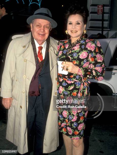 Joey Adams and Cindy Adams at the Opening Night of 'Sally Marr...and her escorts', Helen Hayes Theatre, New York City.