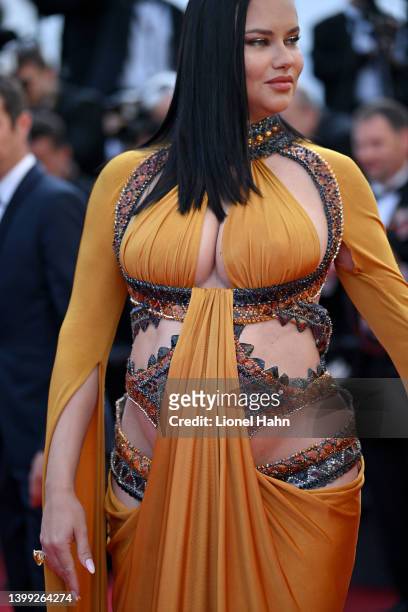 Adriana Lima attends the screening of "Elvis" during the 75th annual Cannes film festival at Palais des Festivals on May 25, 2022 in Cannes, France.